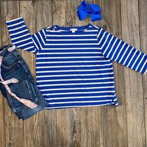 Crewcuts Navy & White Striped Tee